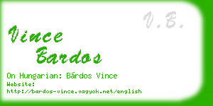vince bardos business card